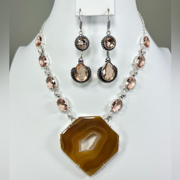 Solar Quartz 925 Gemstone Large Necklace ONLY - Picture 1 of 12